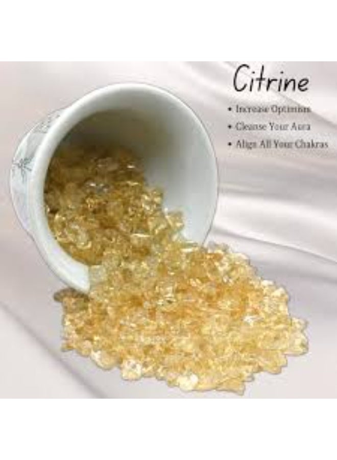 Golden Citrine Natural Stone Pre-Drilled Chips Beads for Jewelry Making, Boho, Riki, Chakra Healing, Handcrafted, 50 Pieces - Image 1